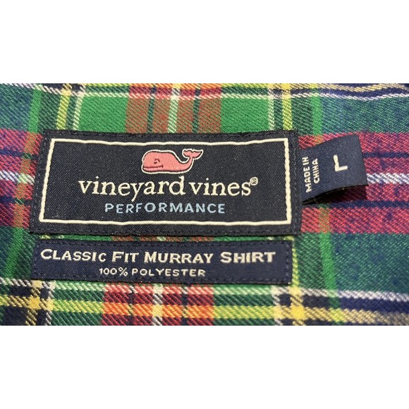 Vineyard Vines Performance Classic Fit Murray Button Down Shirt Mens Large Plaid - Picture 2 of 7